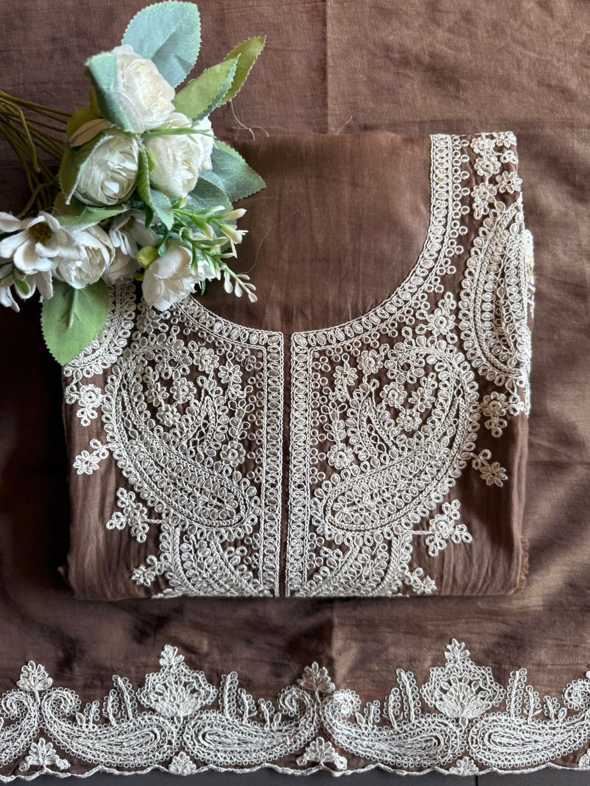 Mul cotton unstitched kurta