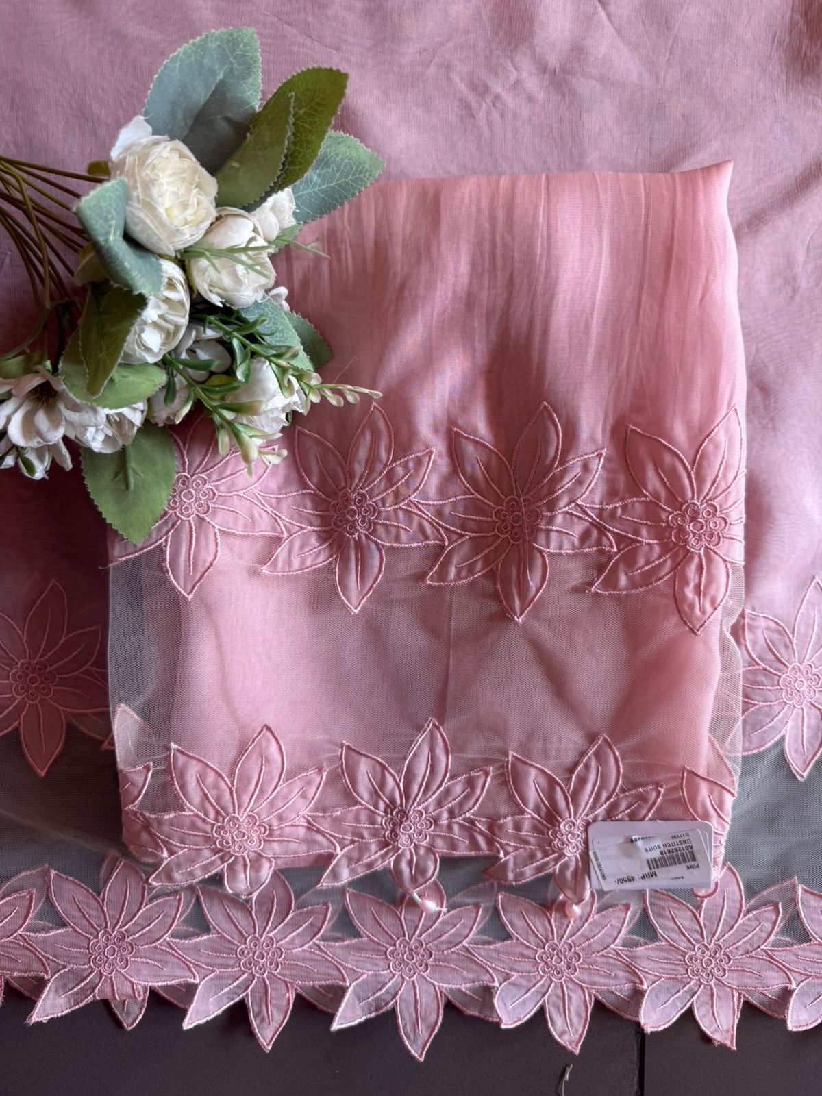 Pink Organza Suit Set