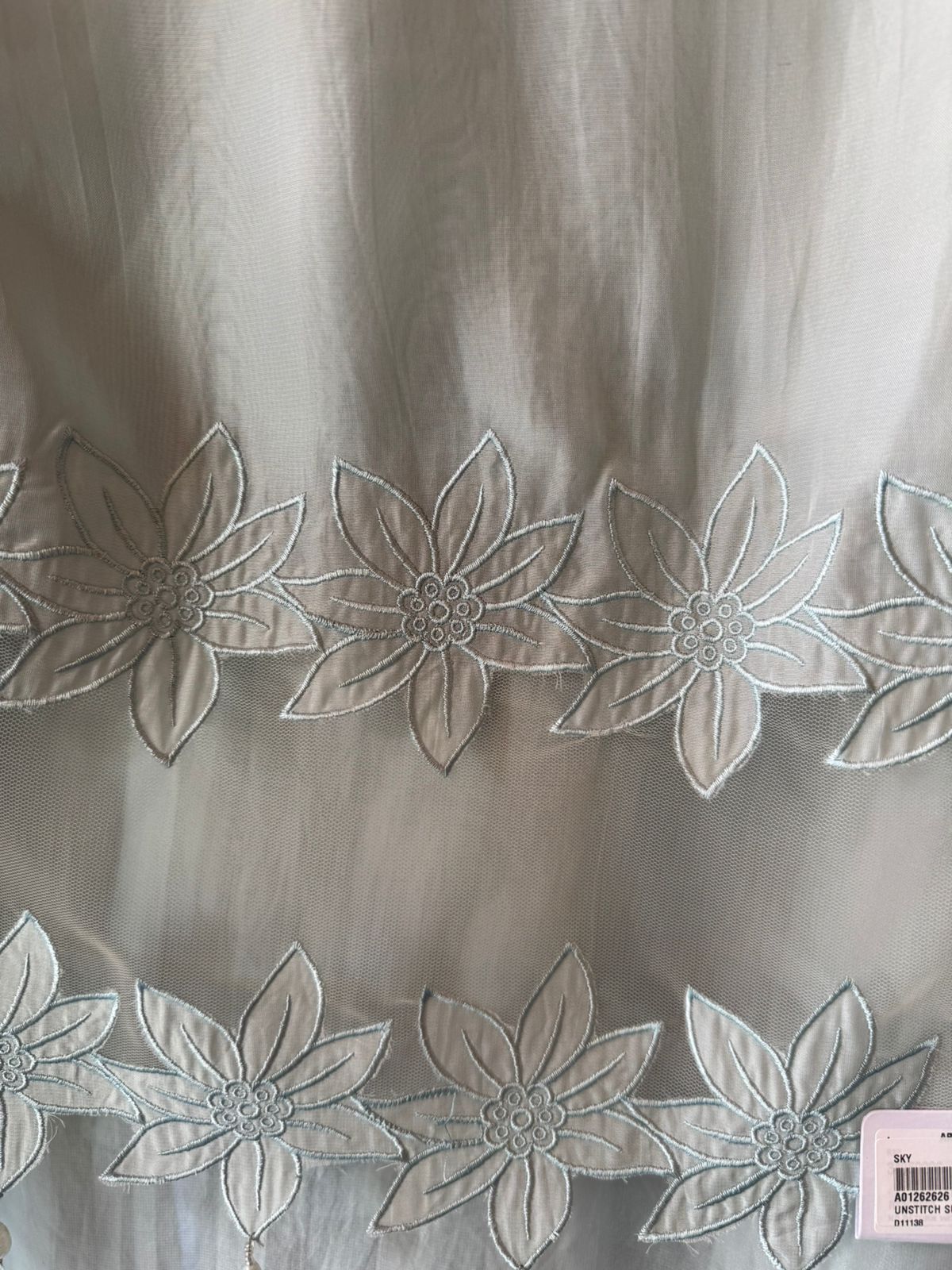 Ice blue Organza Suit Set