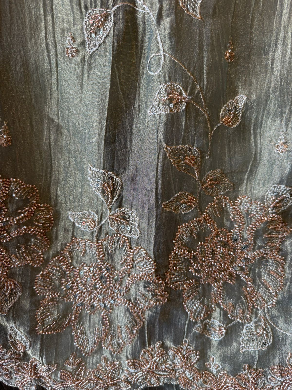 Floral Handwork unstitched Suit Set