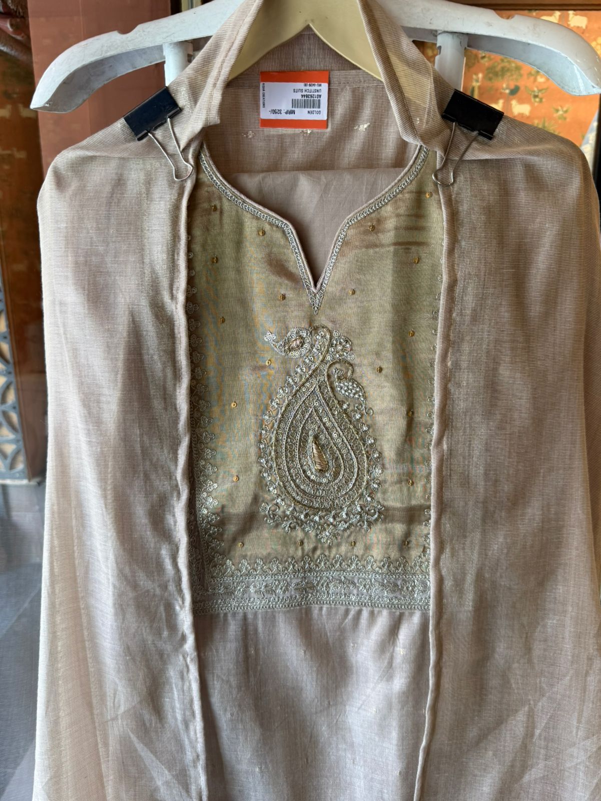 Mul cotton Chanderi Kurta Set