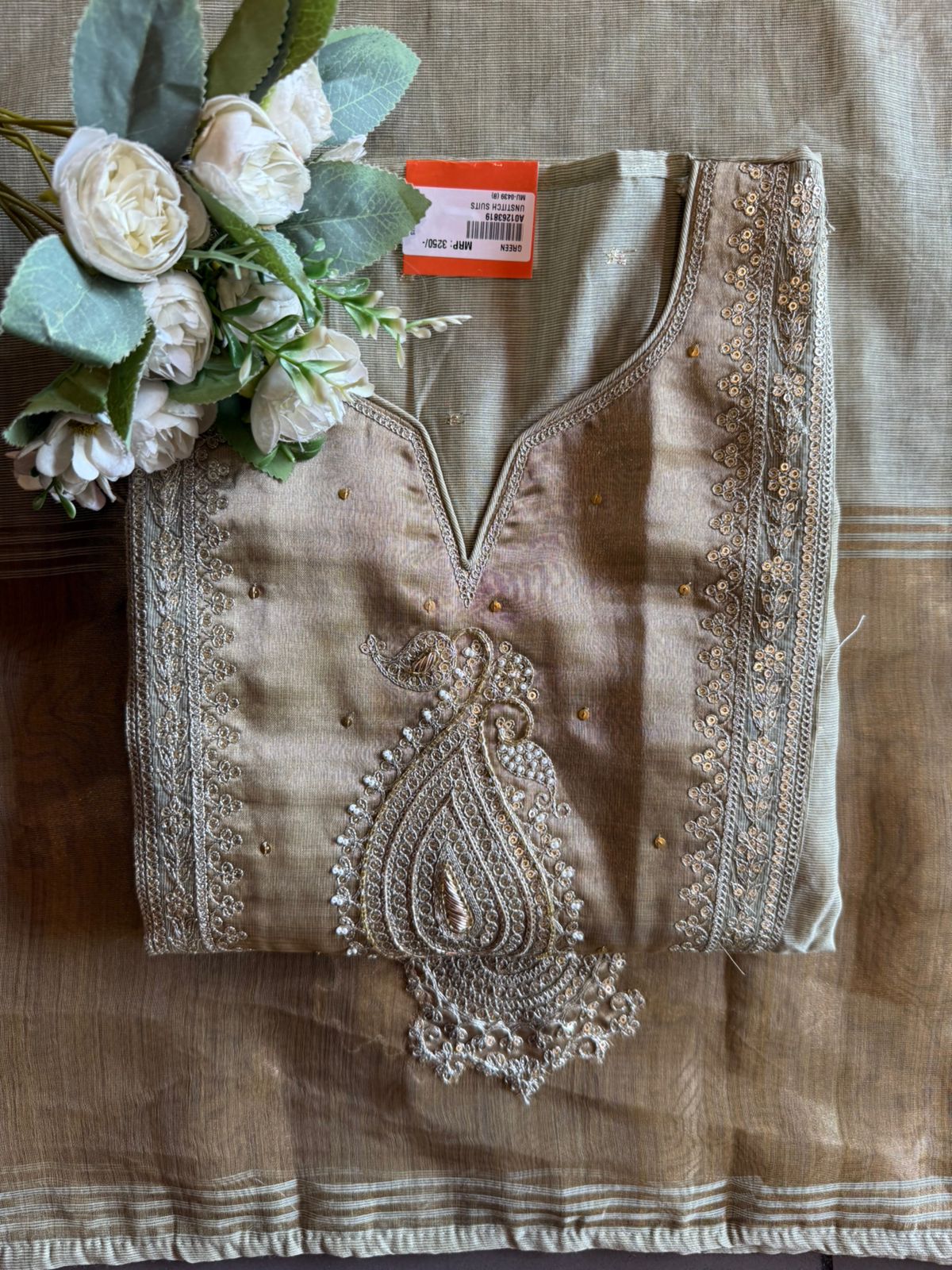 Mul cotton Chanderi Kurta Set