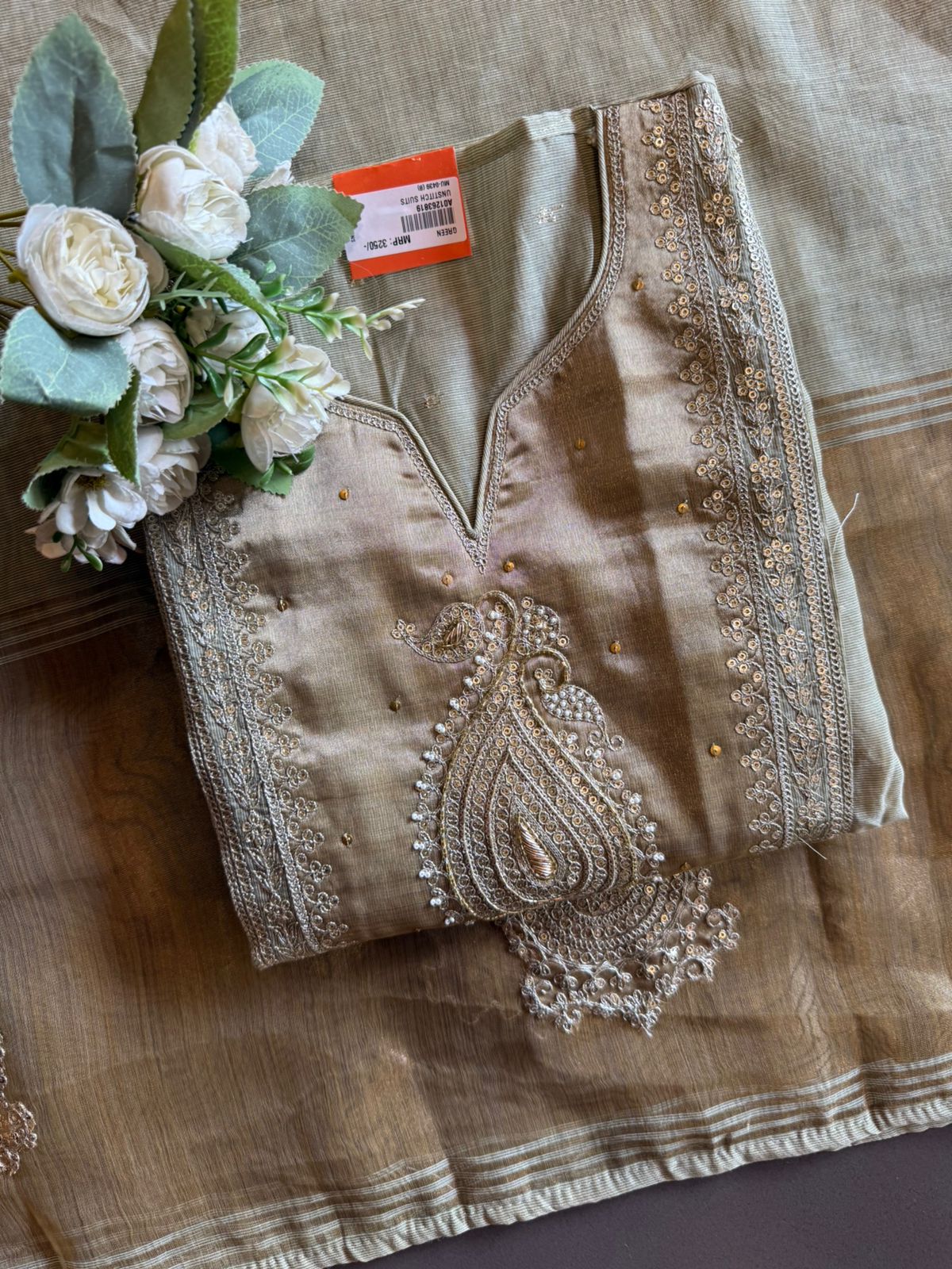 Mul cotton Chanderi Kurta Set
