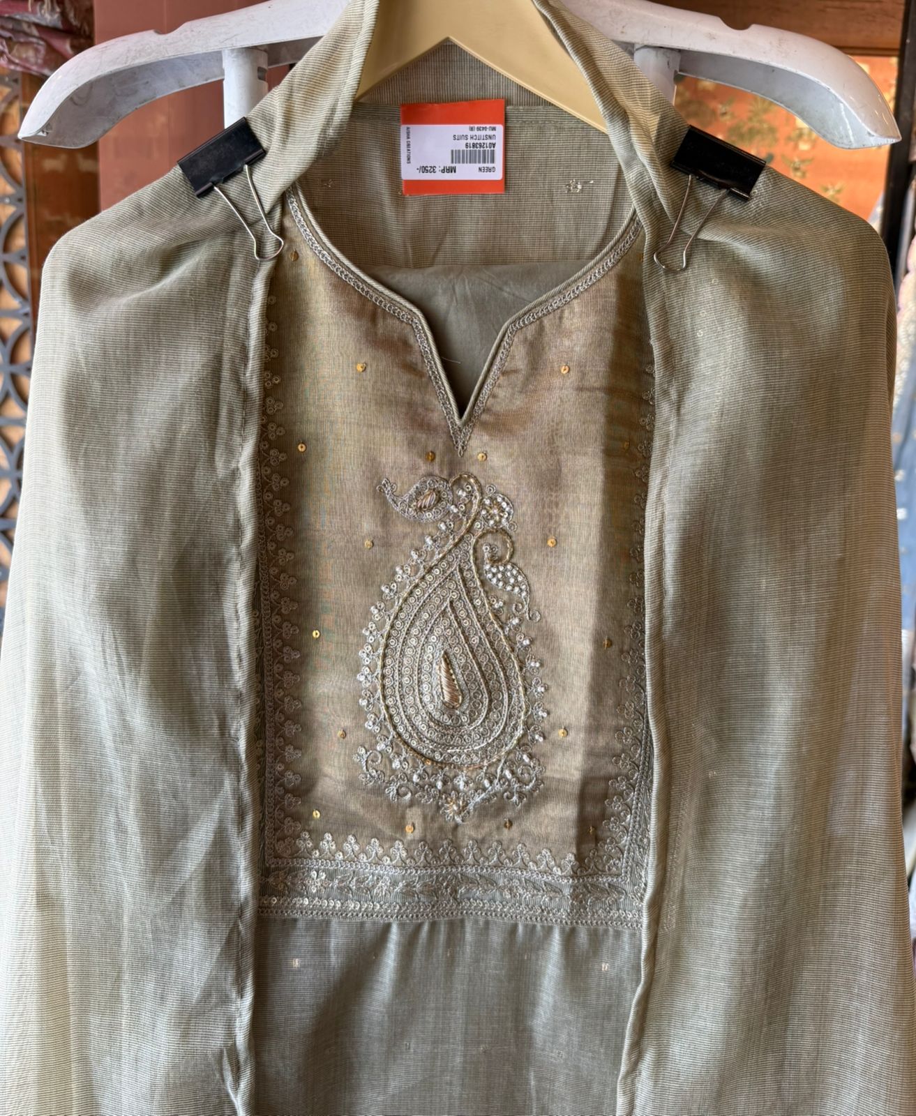 Mul cotton Chanderi Kurta Set