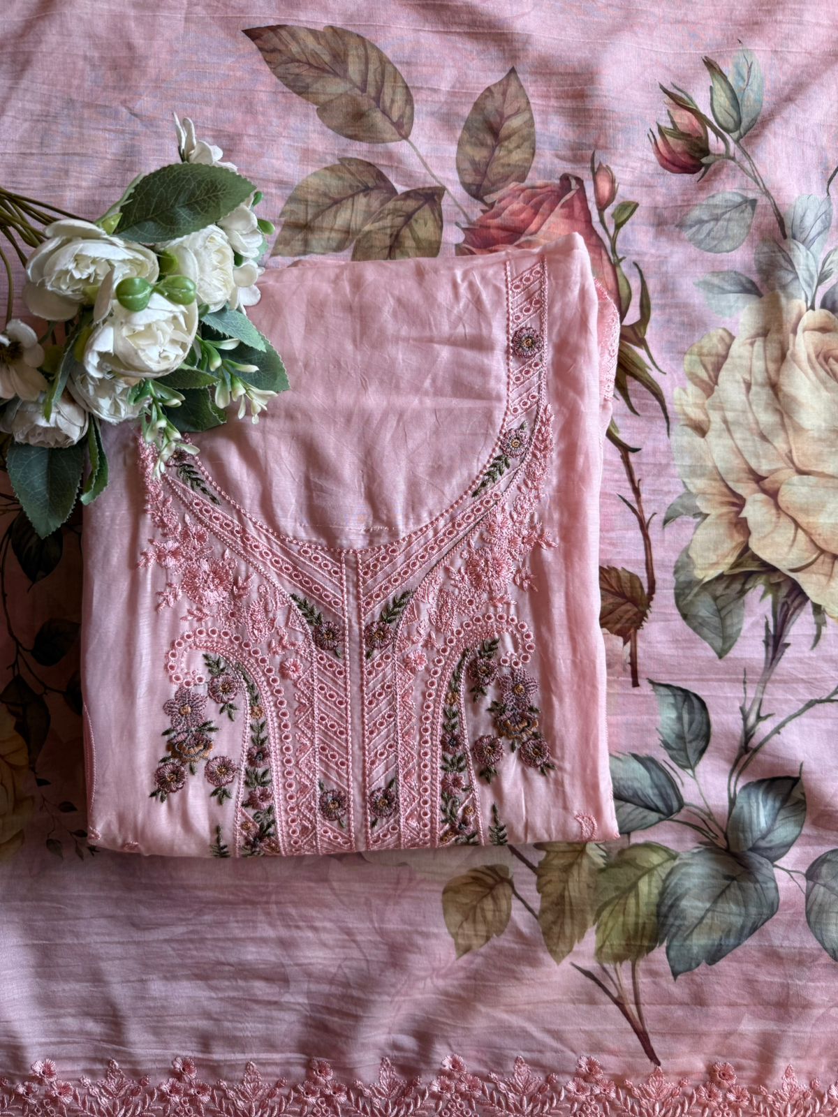 Mul Mul cotton Unstitched Suit set