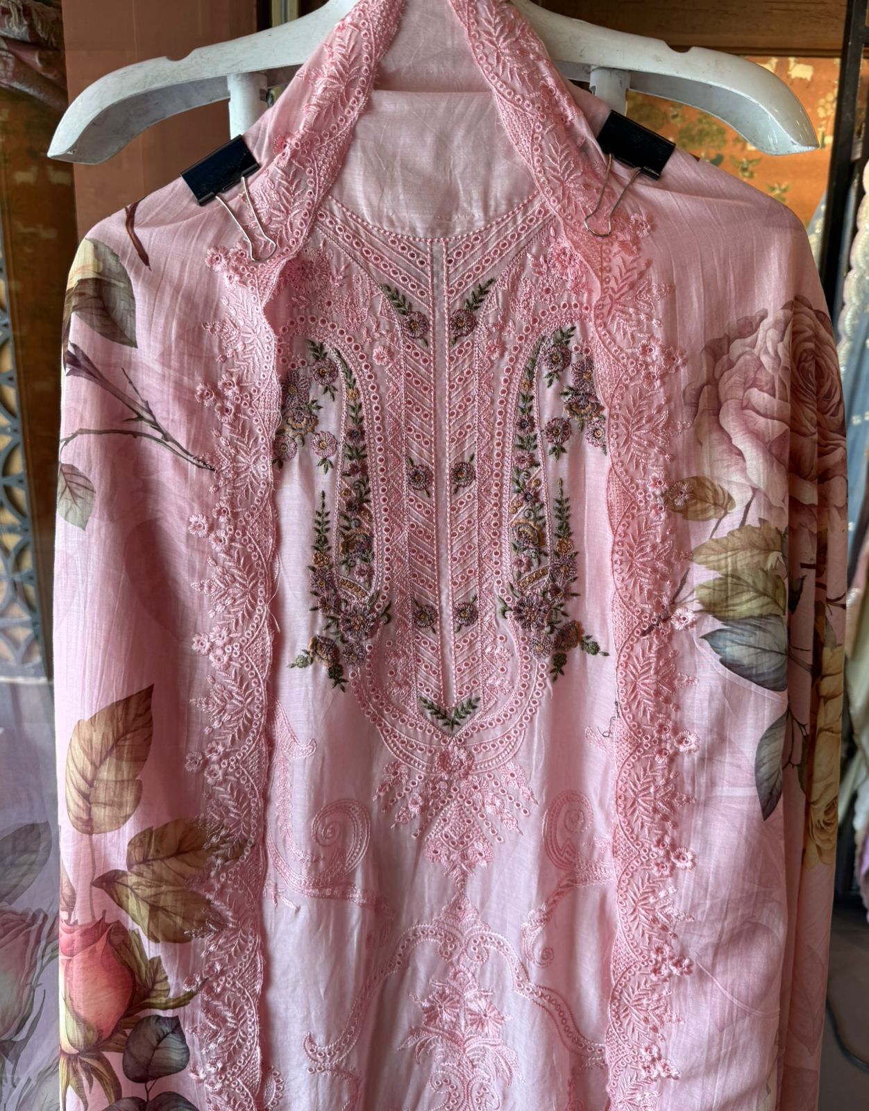 Mul Mul cotton Unstitched Suit set