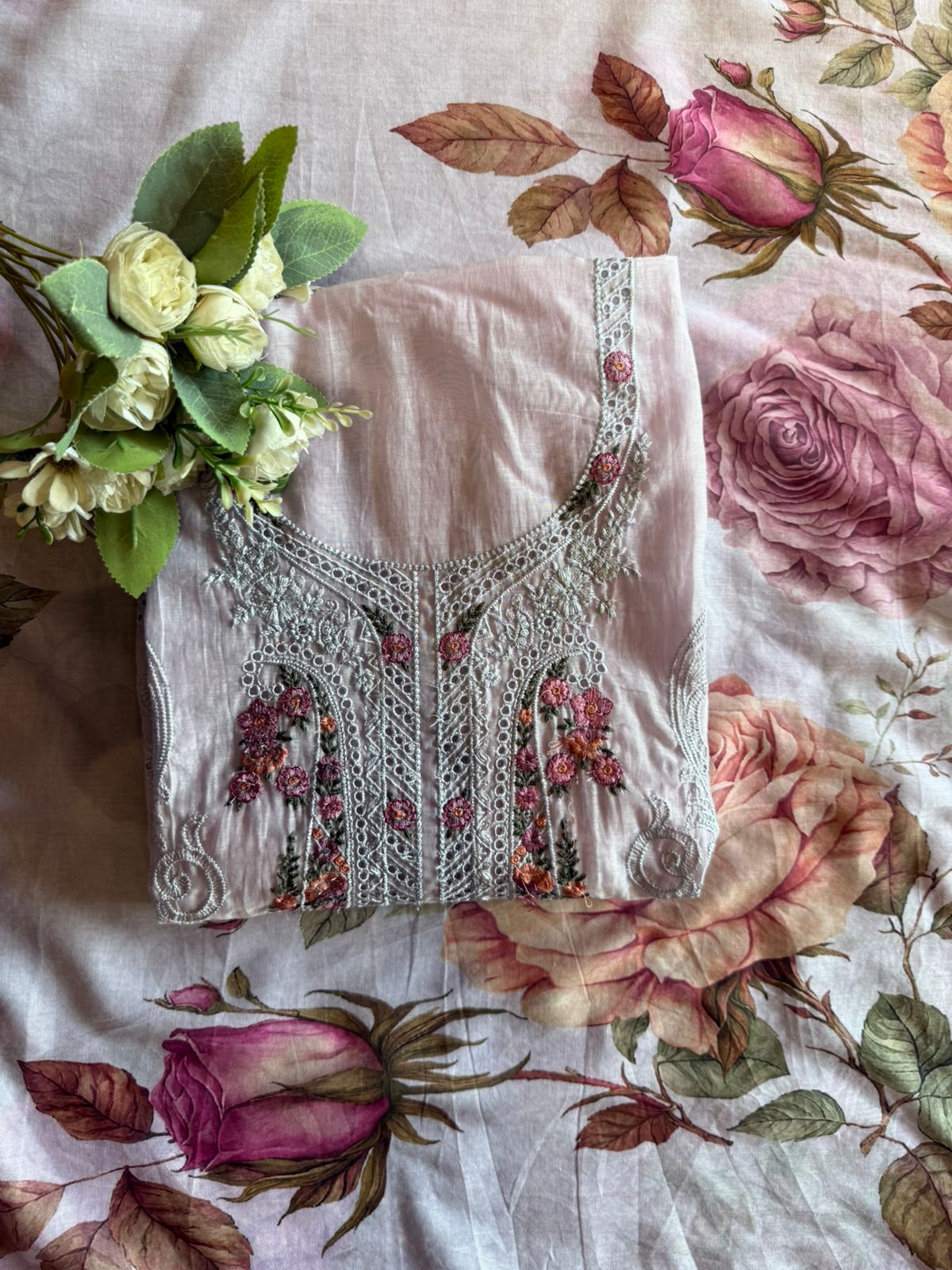Mul Mul cotton Unstitched Suit set
