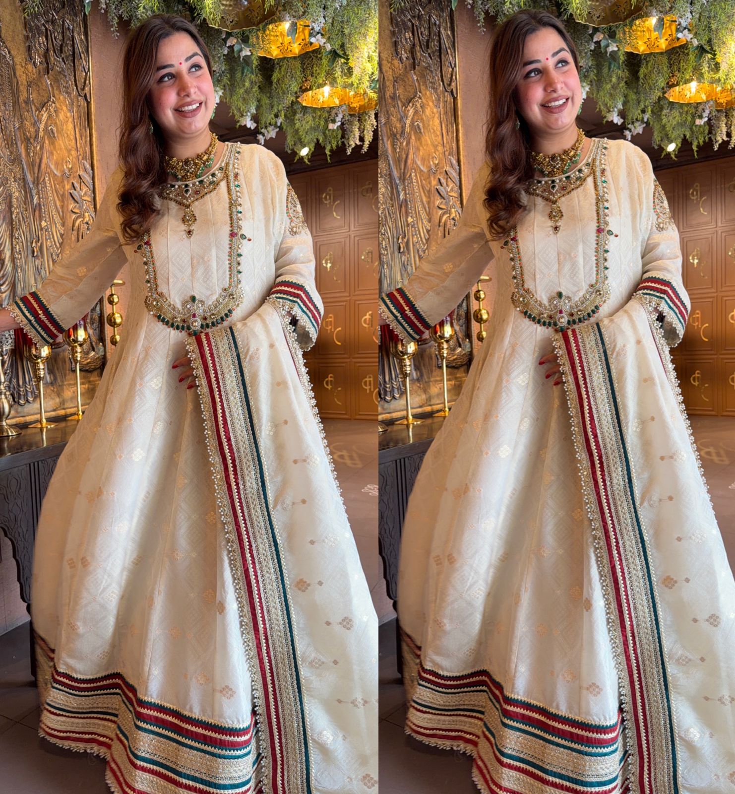 Ivory Luxury Embellished Anarkali set
