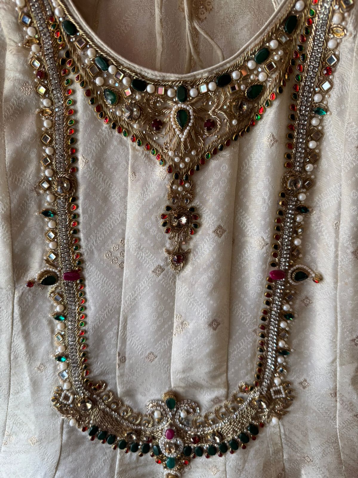 Ivory Luxury Embellished Anarkali set