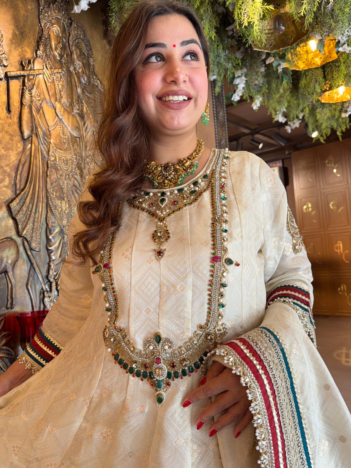 Ivory Luxury Embellished Anarkali set