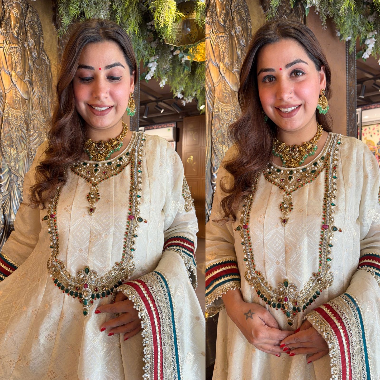 Ivory Luxury Embellished Anarkali set