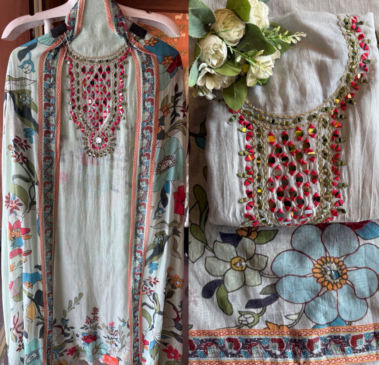 Graceful suit set On Mul cotton
