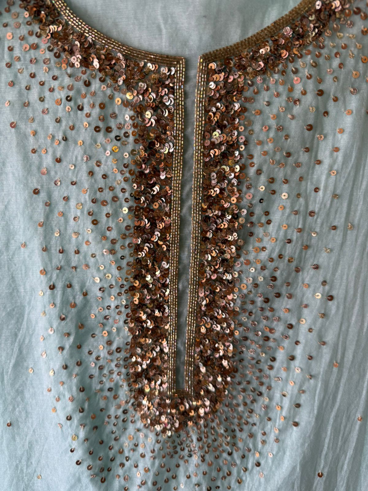 Beautiful sequin embroidery suit piece