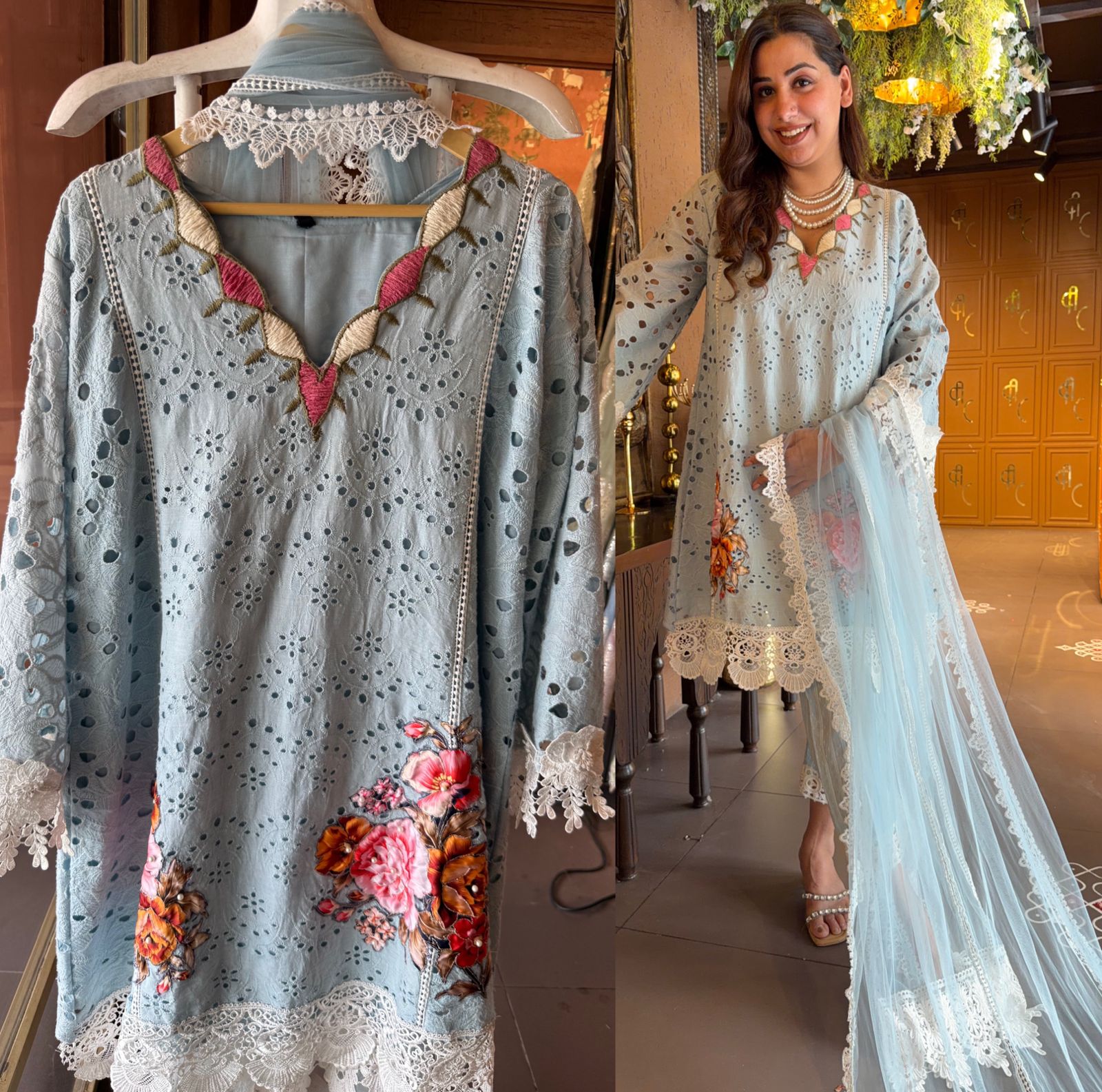 Hakuba chicken kurta set
