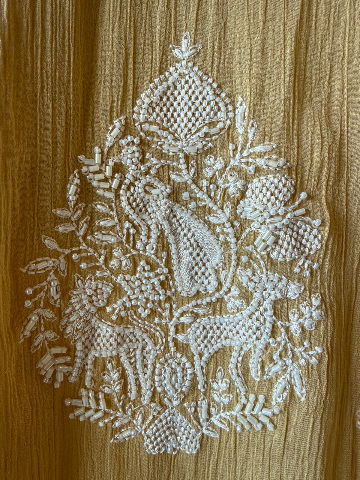 White thread and Nalki embroidery stunning suit set