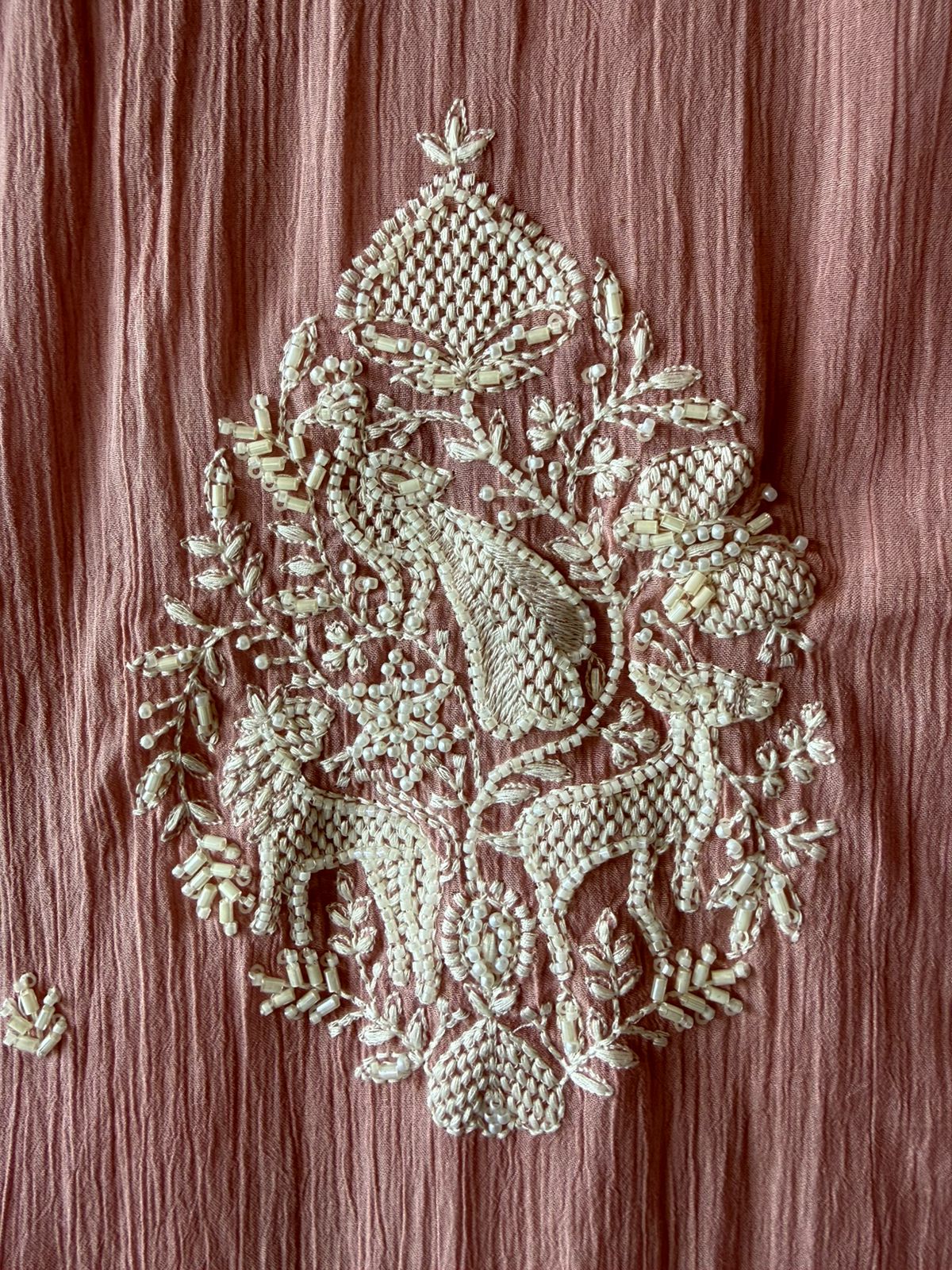 White thread and Nalki embroidery stunning suit set