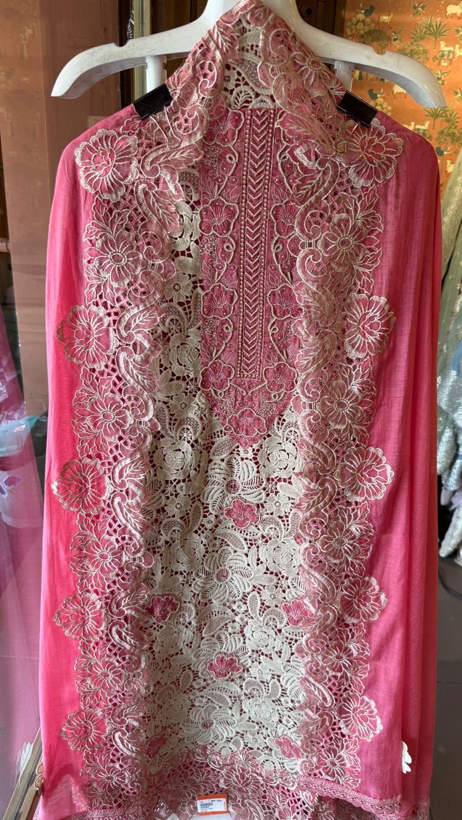 Intricate cutwork lace Embroidered Suit