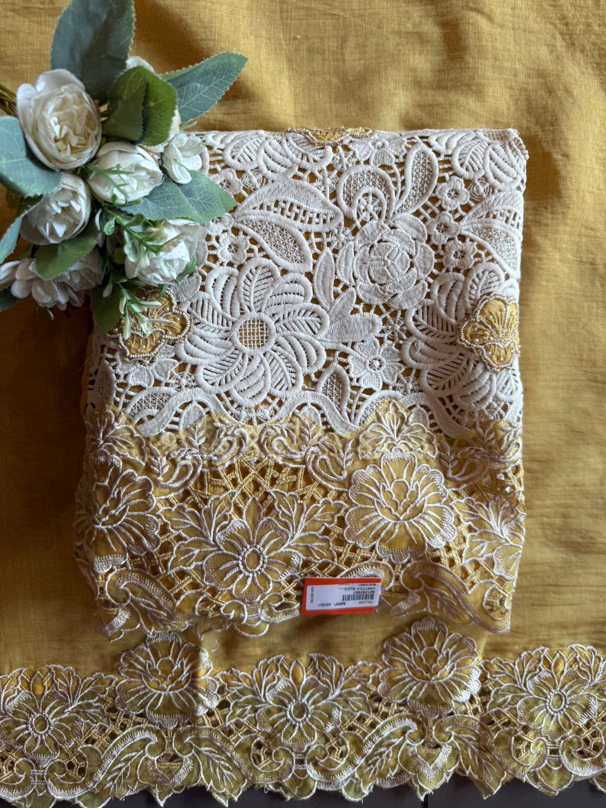 Intricate cutwork lace Embroidered Suit