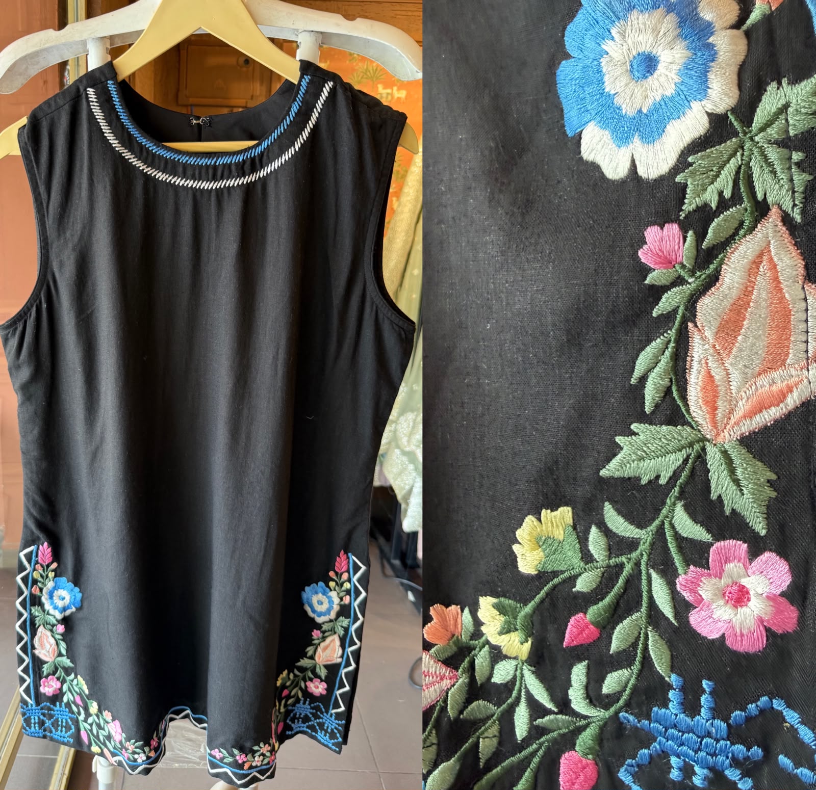 Black Embroidered Co-ord Set