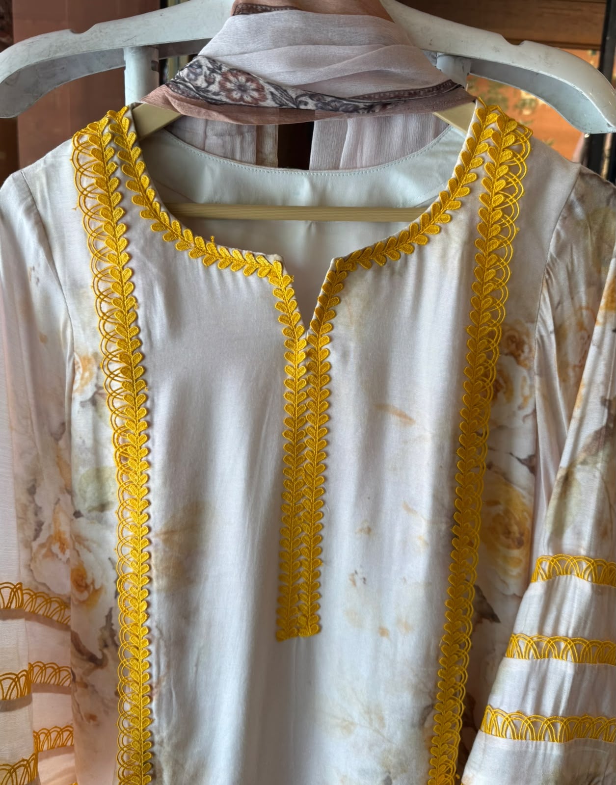 Floral Printed Suit Set with Dupatta and farshi salwar
