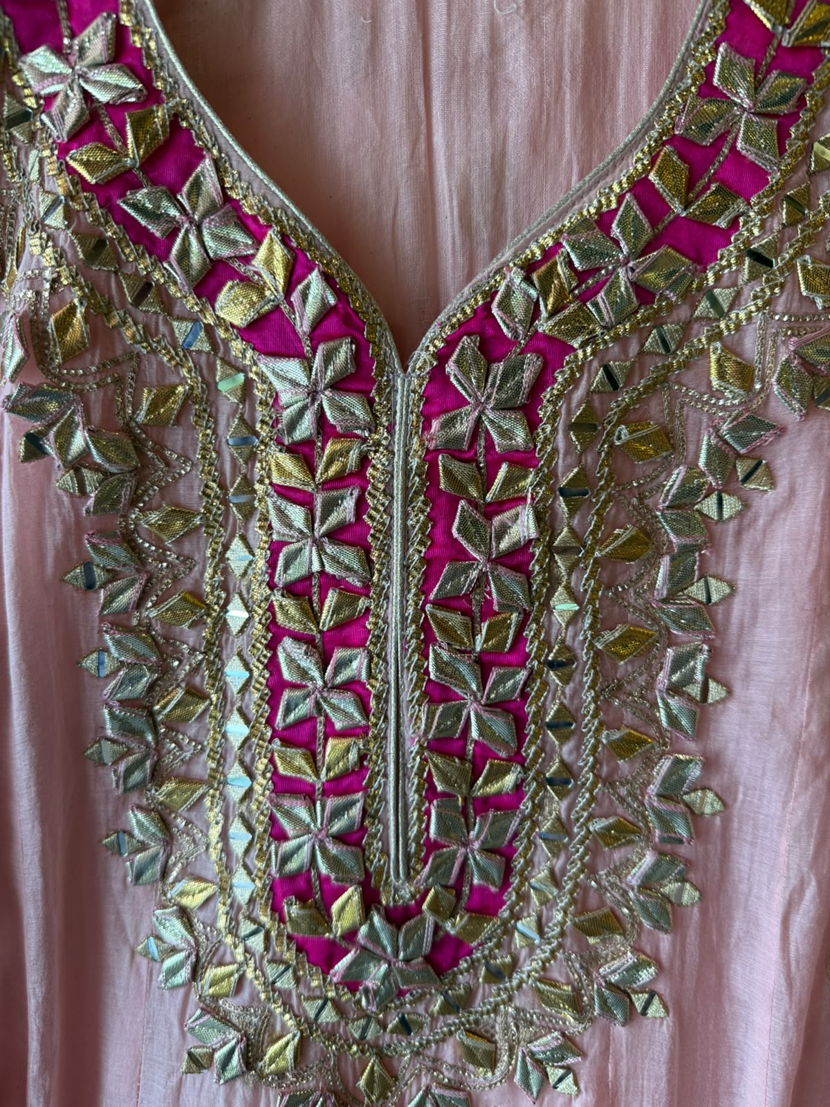 Mul Gota Patti Anarkali Suit Set