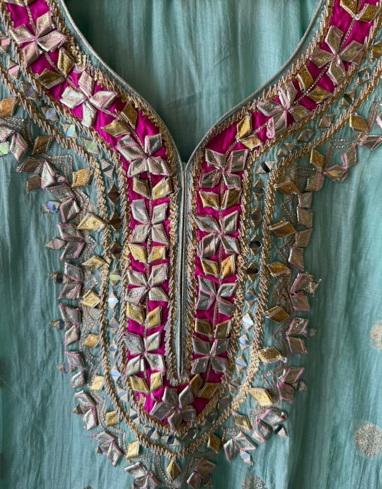 Mul Gota Patti Anarkali Suit Set