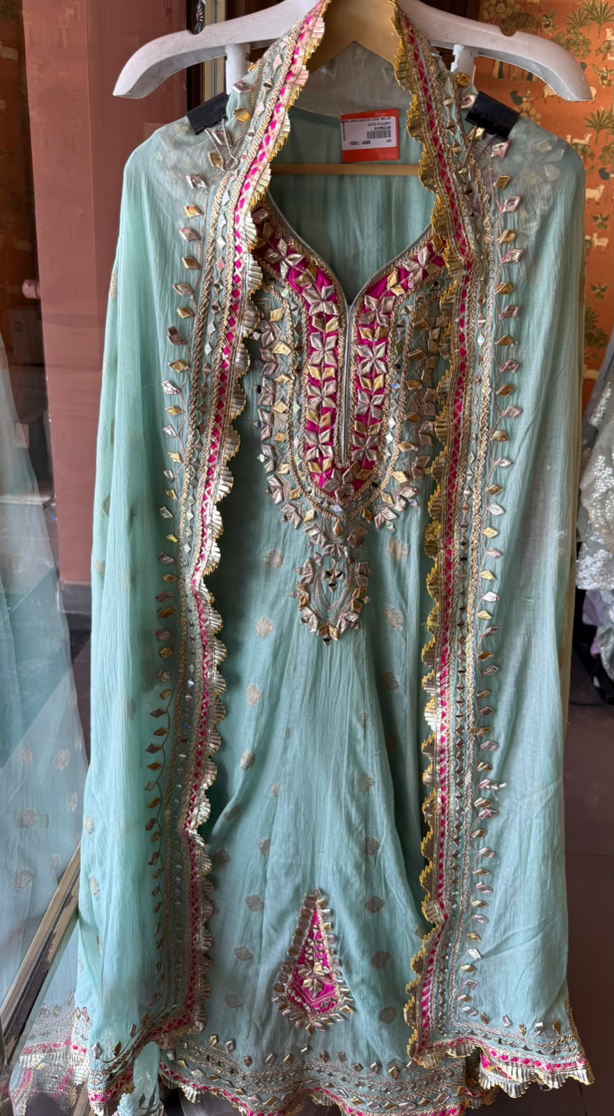 Mul Gota Patti Anarkali Suit Set