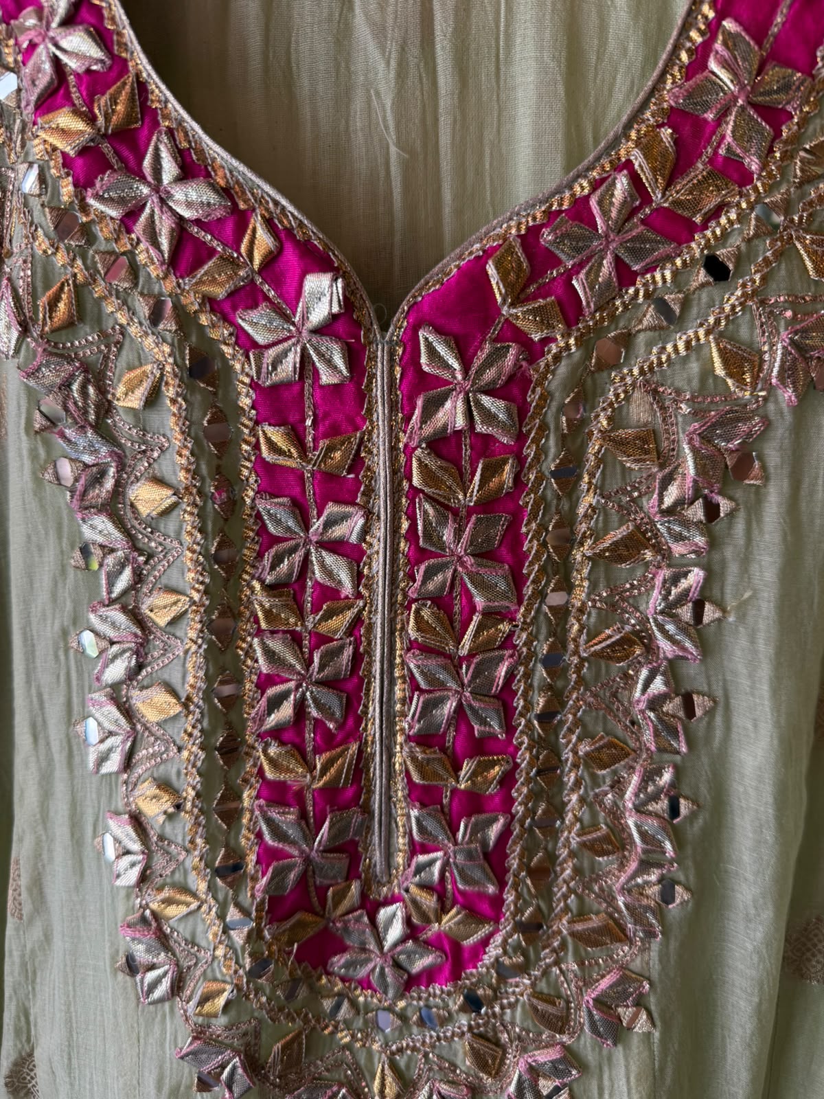 Mul Gota Patti Anarkali Suit Set