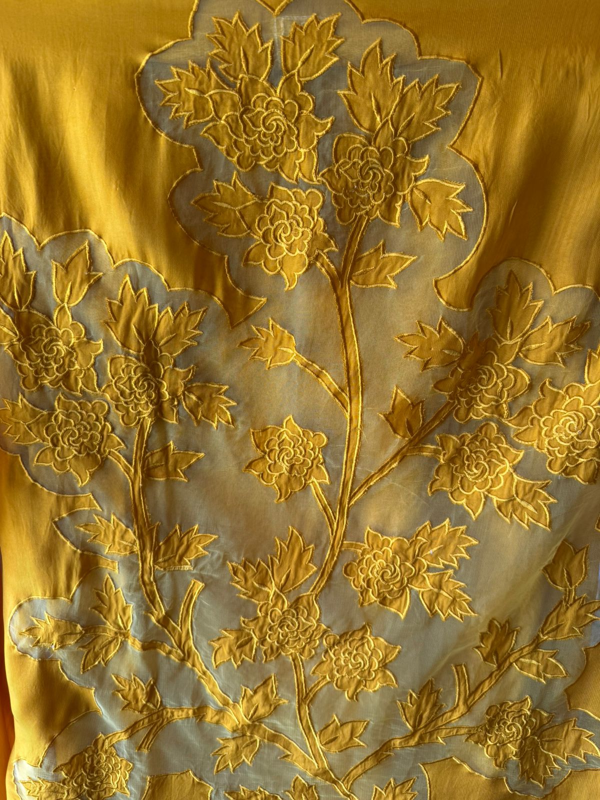 Soft organza unstitched Kurta