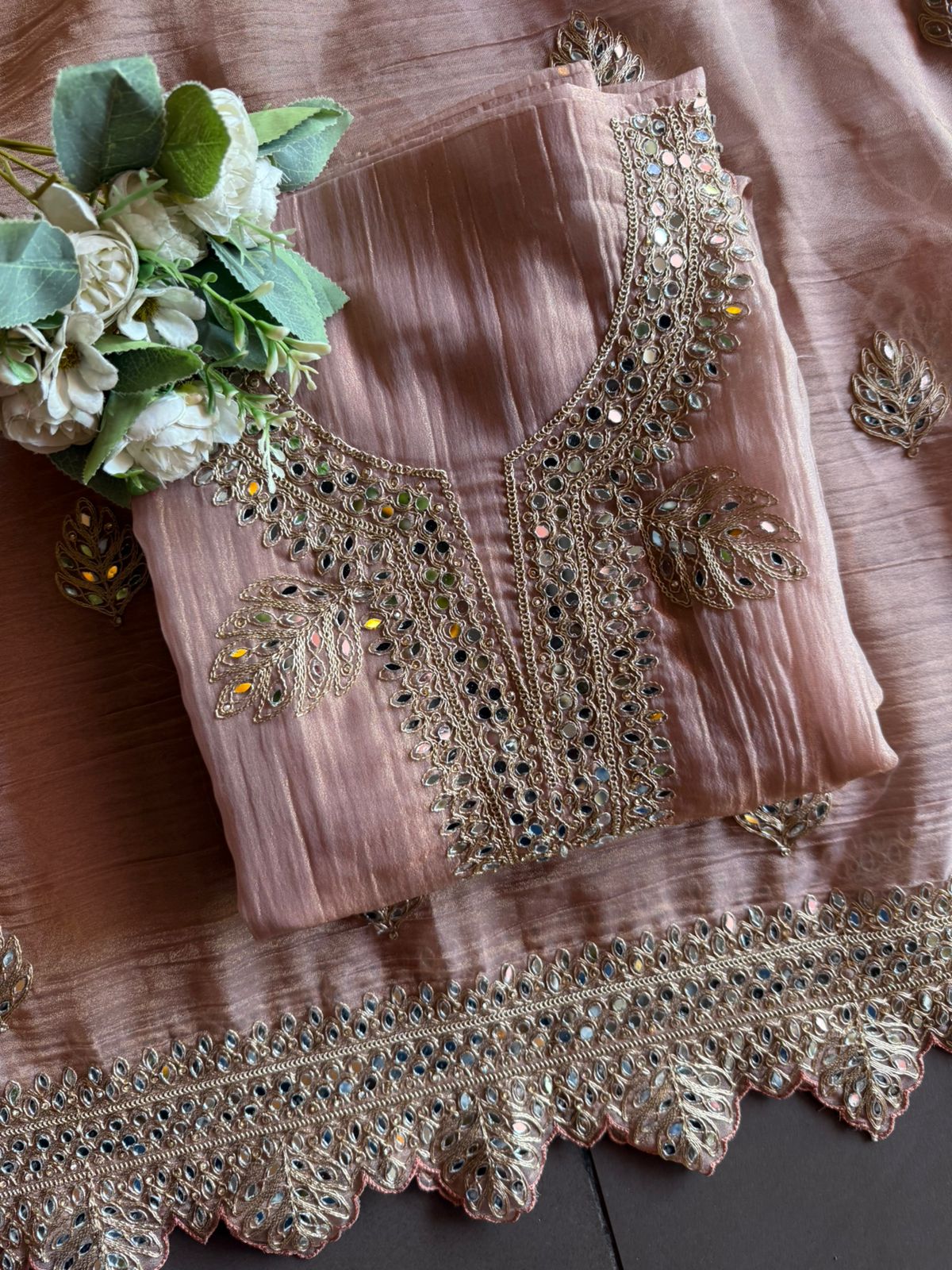 NEW DESIGNER SUIT SET WITH CUTWORK