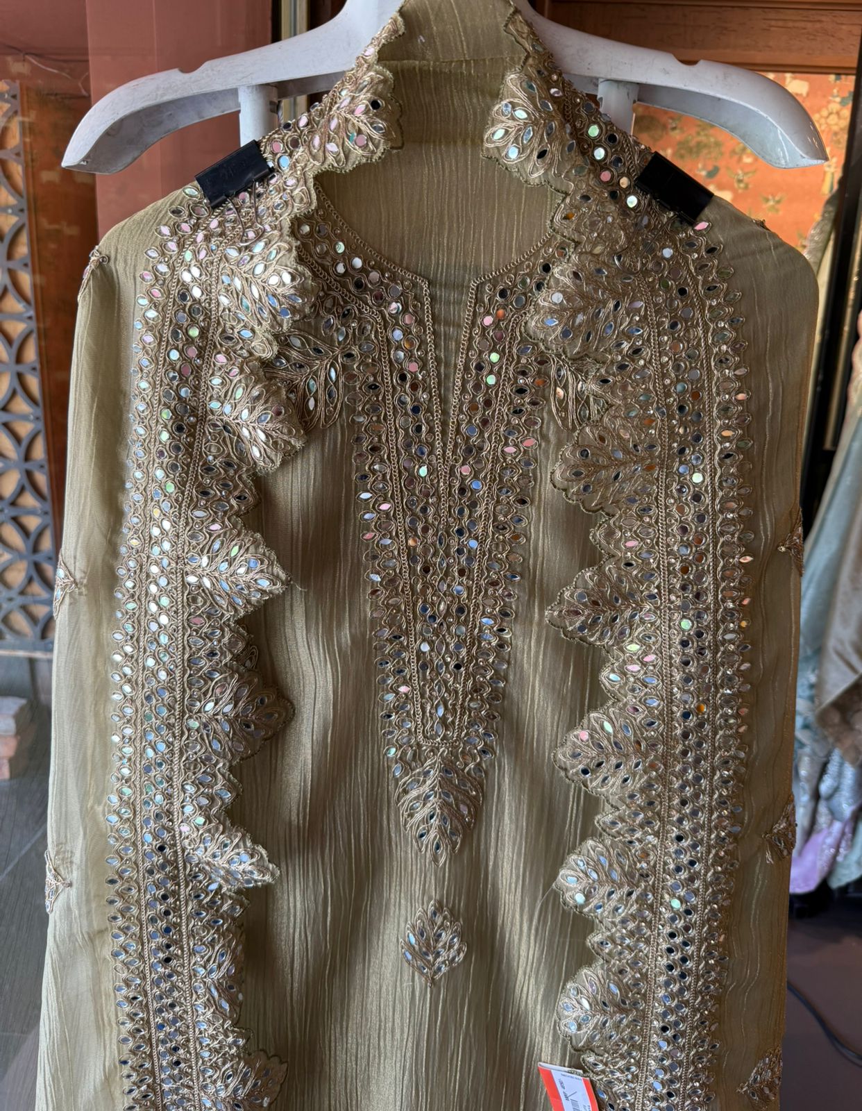 NEW DESIGNER SUIT SET WITH CUTWORK