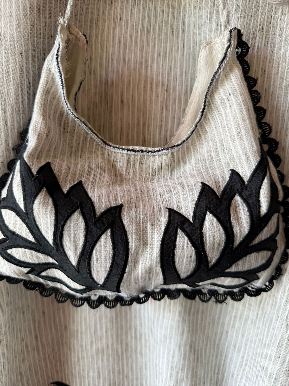 Two-piece co-ord set with matching sling bag