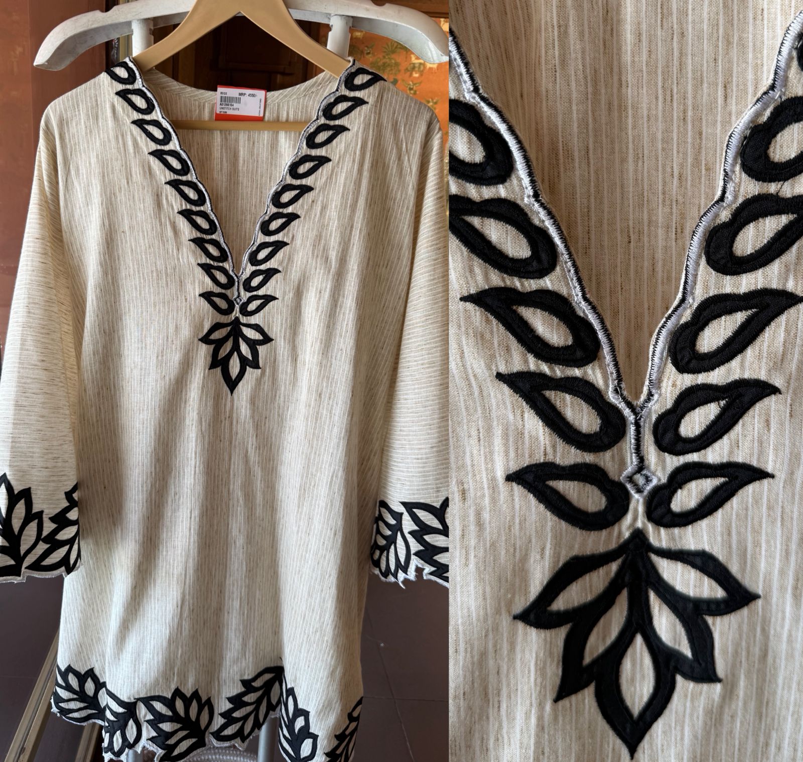 Two-piece co-ord set with matching sling bag