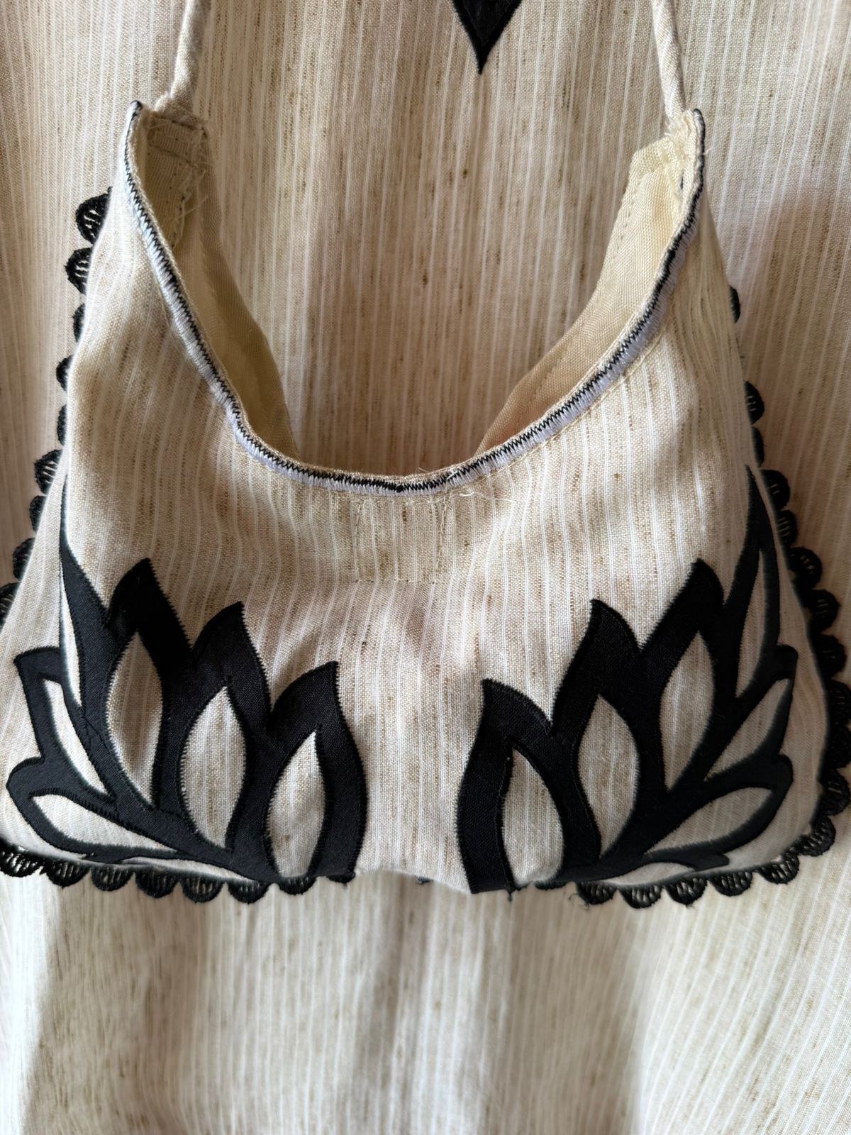 Two-piece co-ord set with matching sling bag