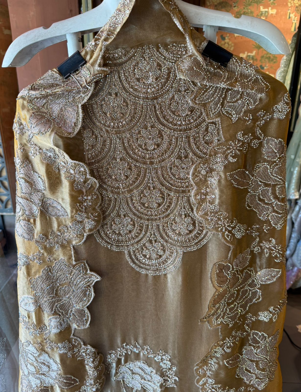 Heavily embellished fabric Suit