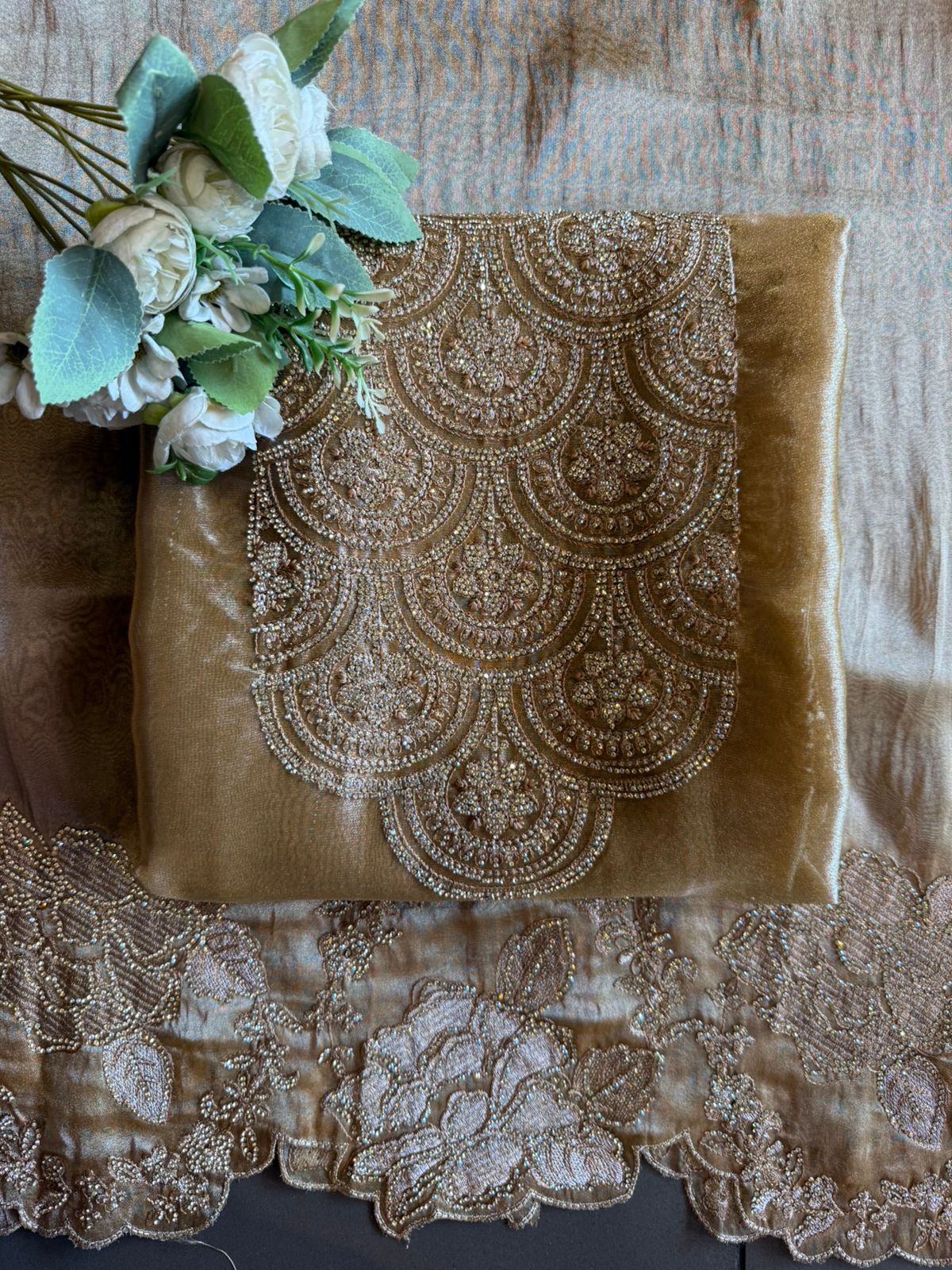 Heavily embellished fabric Suit