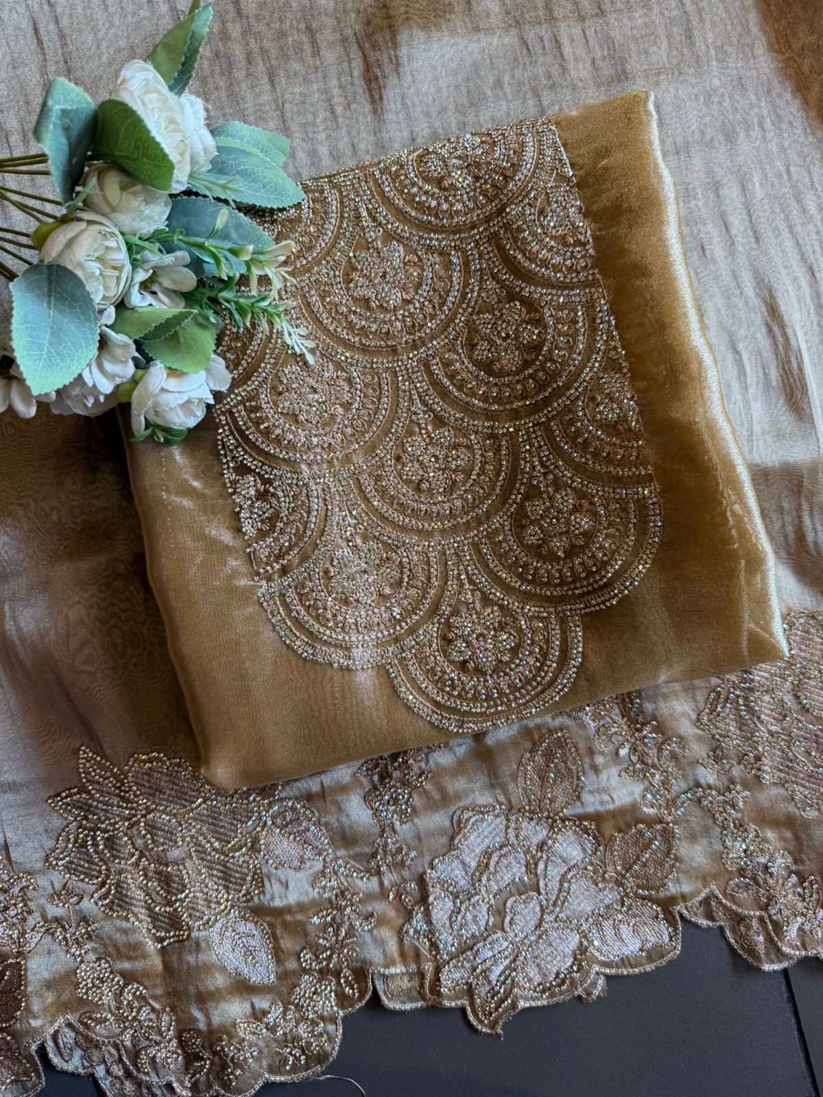 Heavily embellished fabric Suit