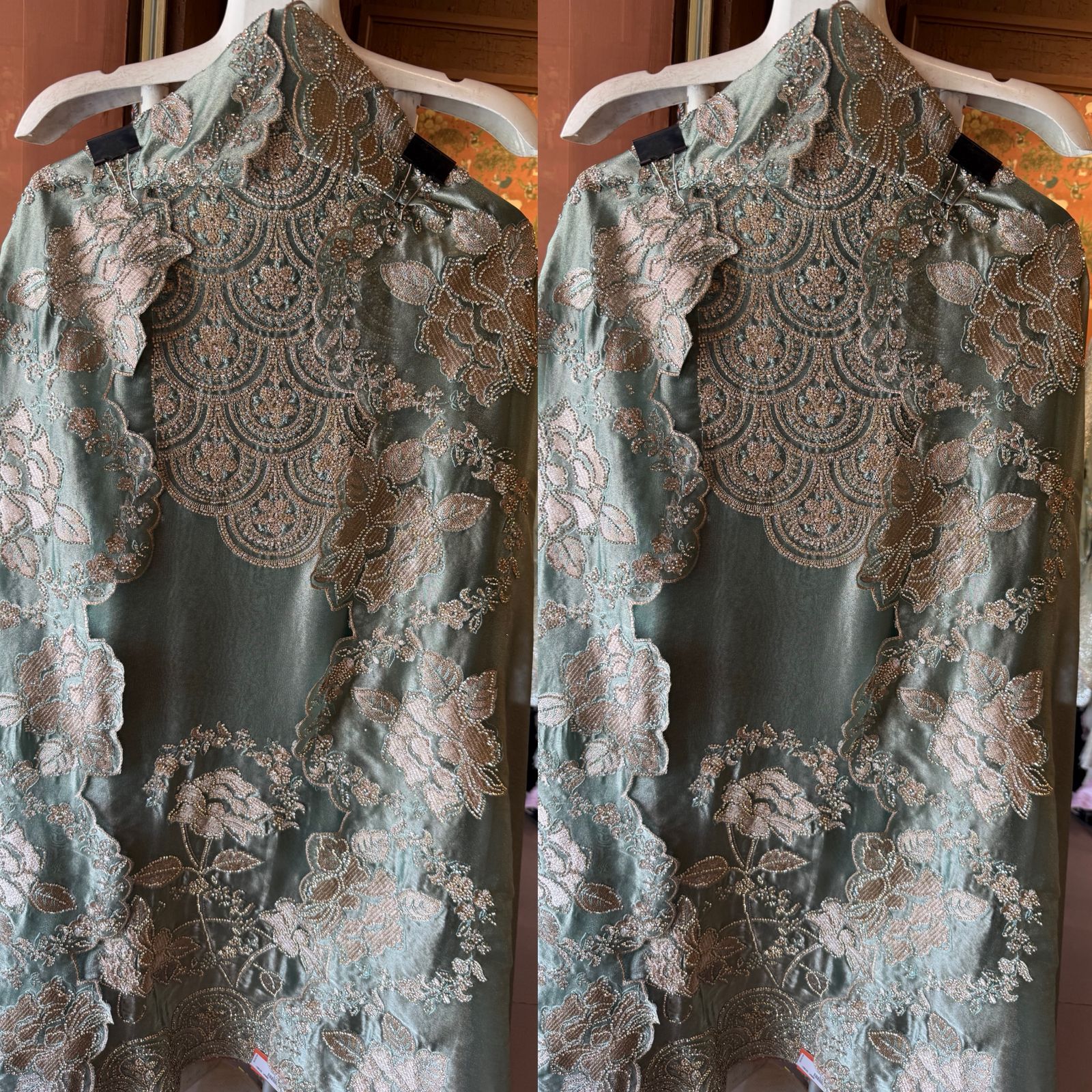 Heavily embellished fabric Suit