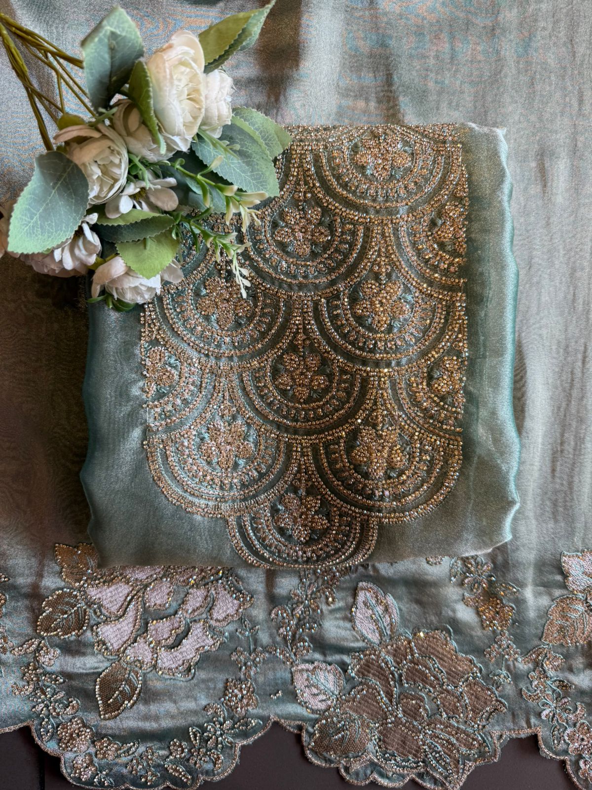 Heavily embellished fabric Suit