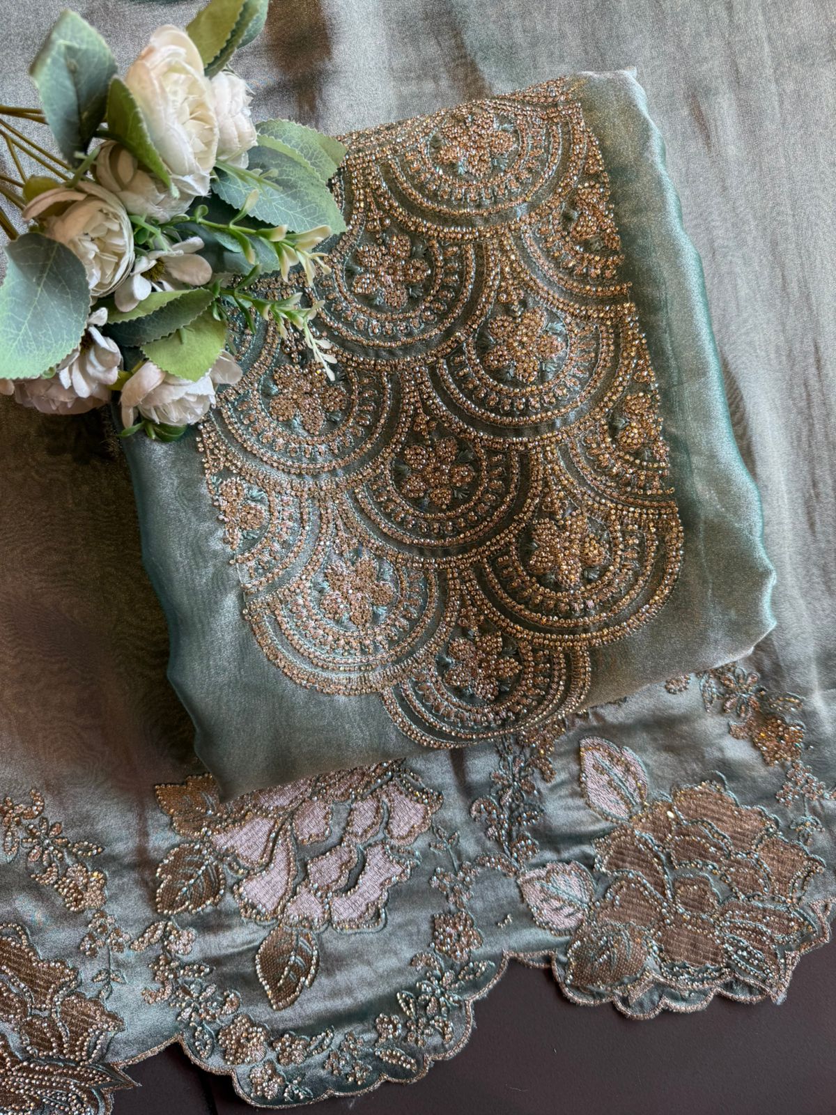 Heavily embellished fabric Suit