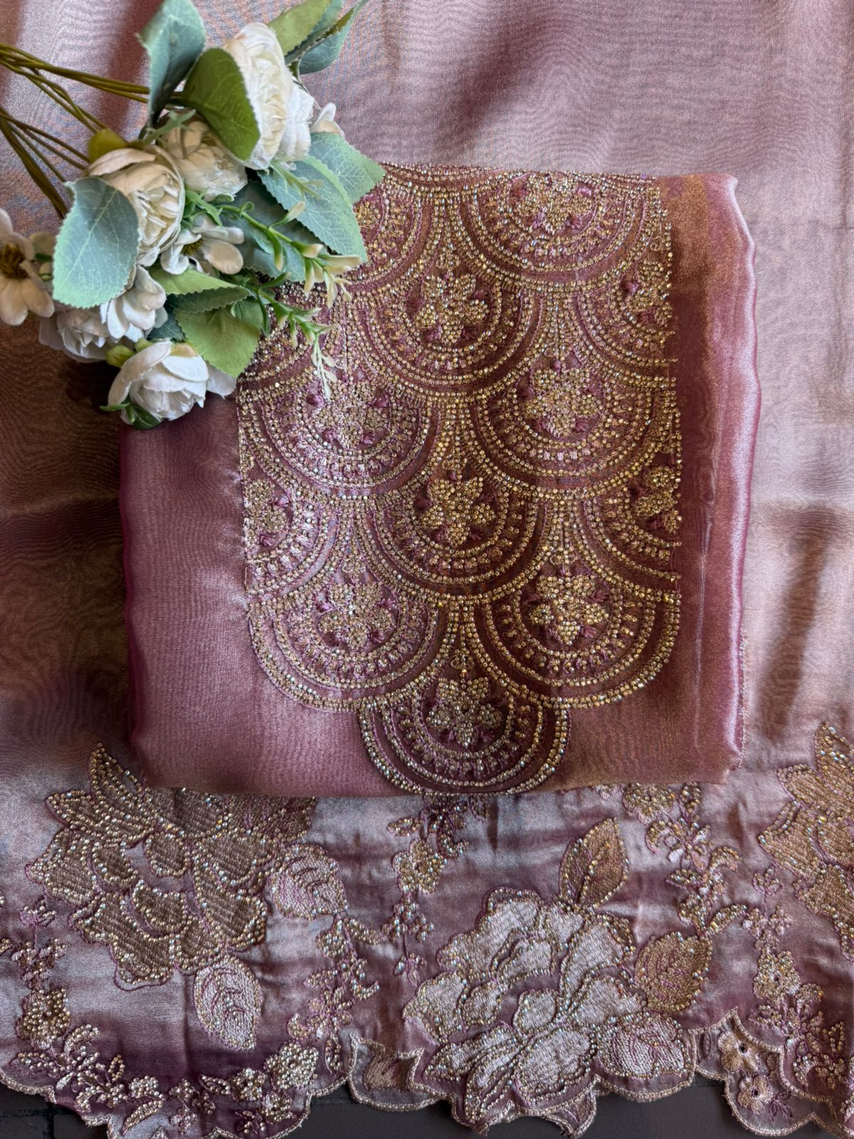 Heavily embellished fabric Suit