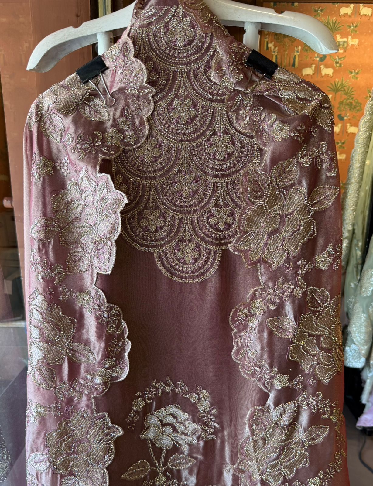 Heavily embellished fabric Suit