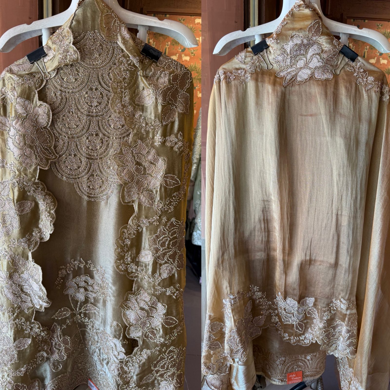 Heavily embellished fabric Suit