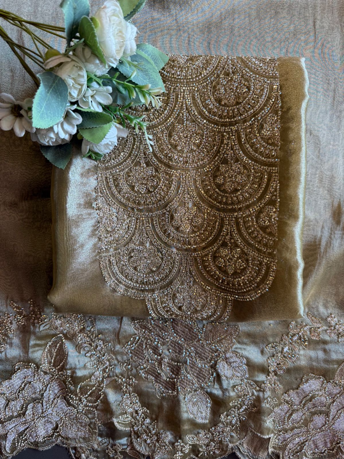Heavily embellished fabric Suit