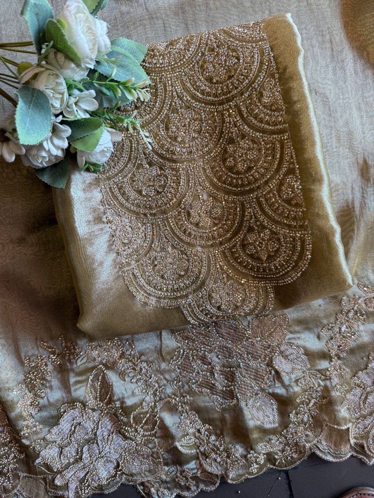 Heavily embellished fabric Suit
