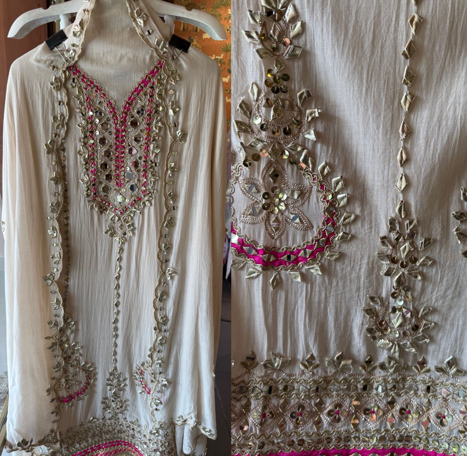 Mirror and Gotta Work Statement Suit set