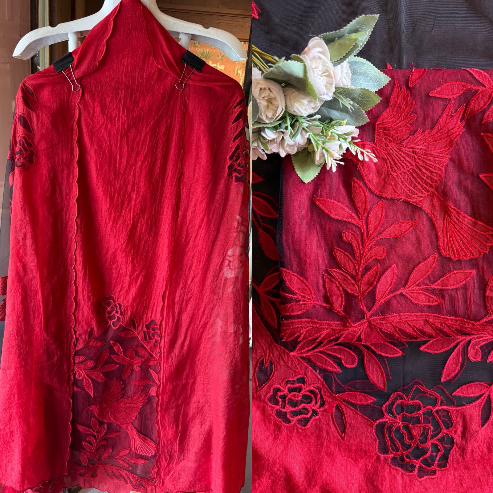 Designer Suit set With appliqué cutwork
