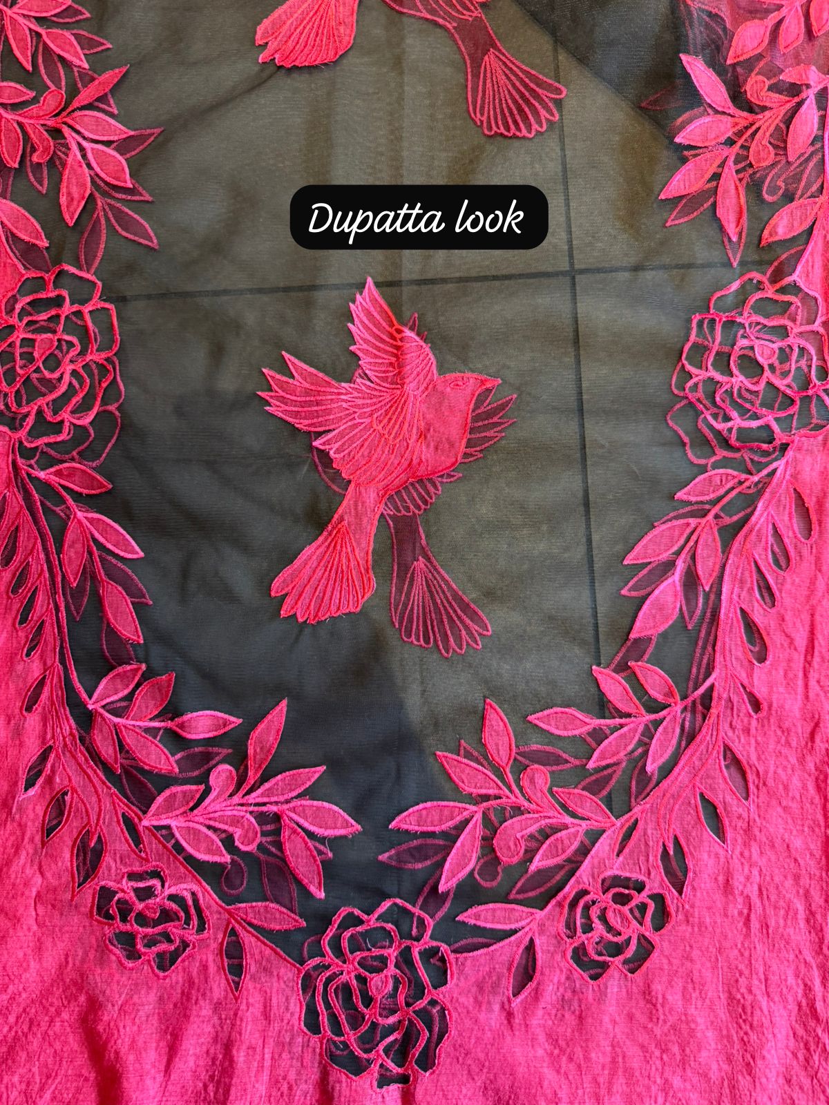 Designer Suit set With appliqué cutwork