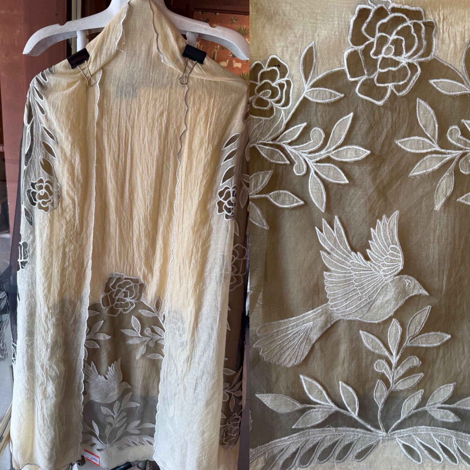 Designer Suit set With appliqué cutwork
