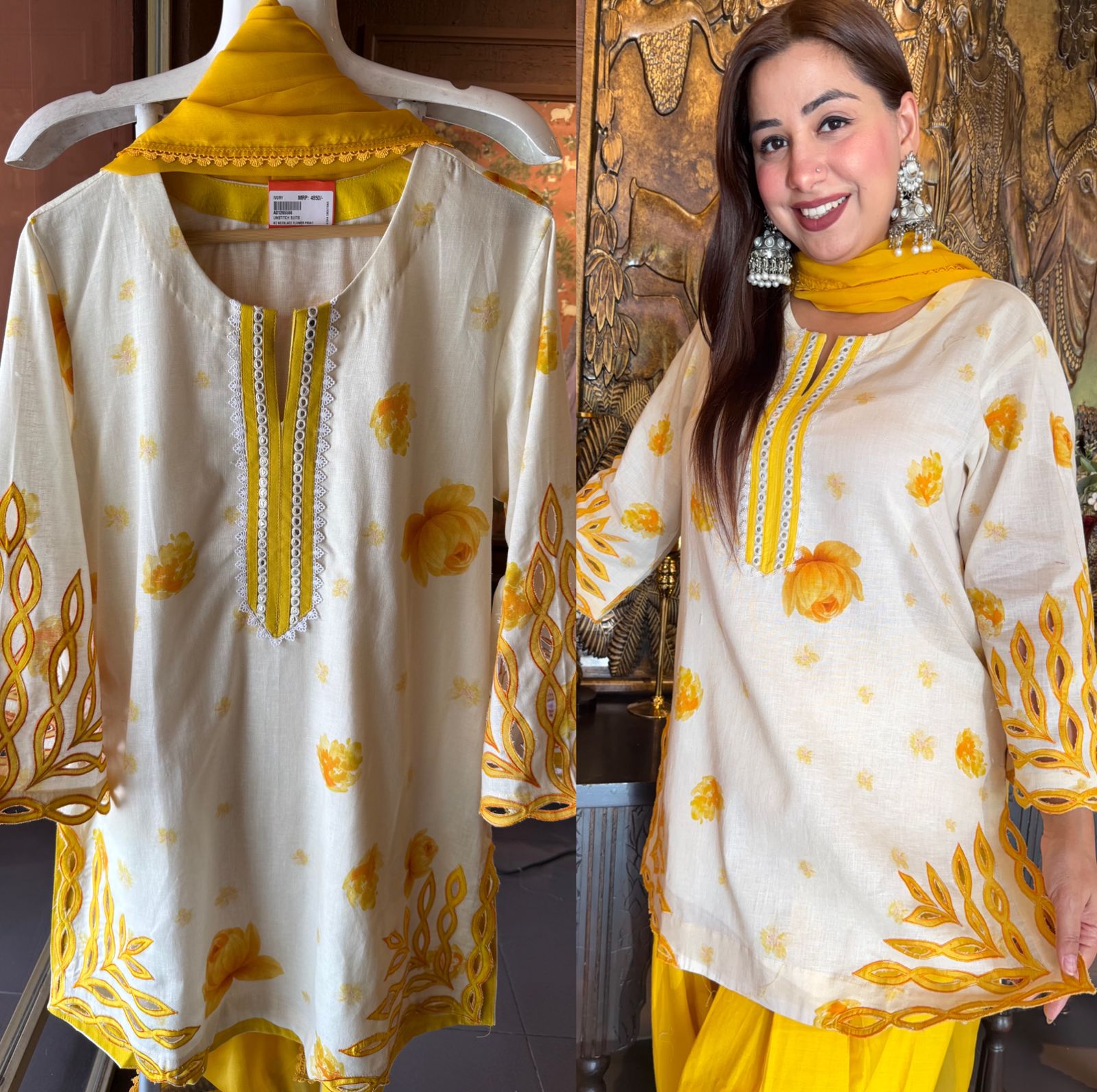 Sunshine Yellow Embroidered Kurta Set